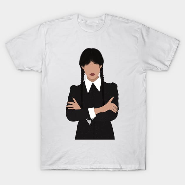 Wednesday Addams Fan Art T-Shirt by senaeksi